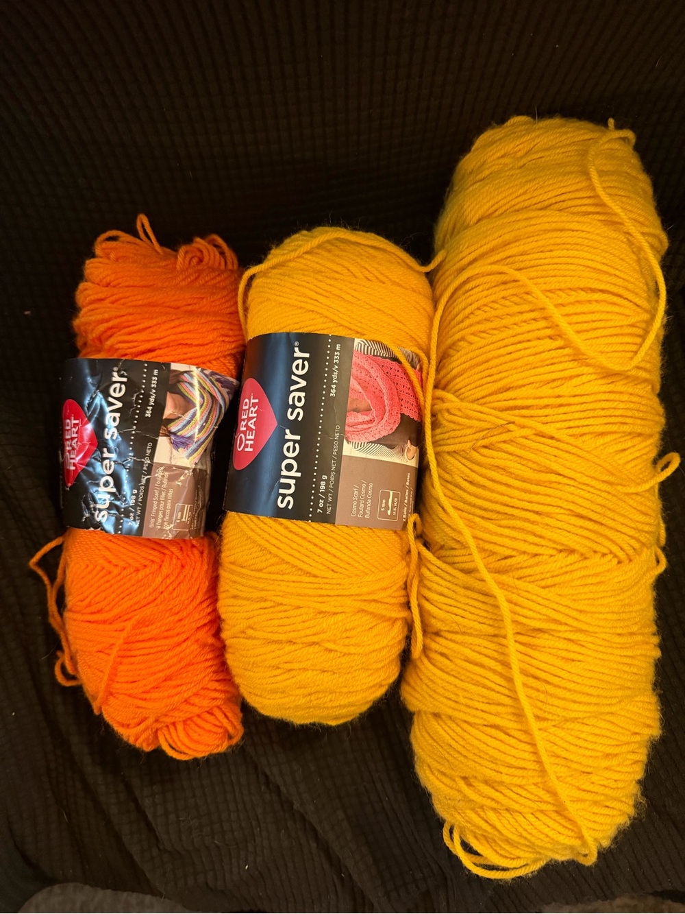Red Heart Super Saver Yarn Bundle in Yellow & Orange